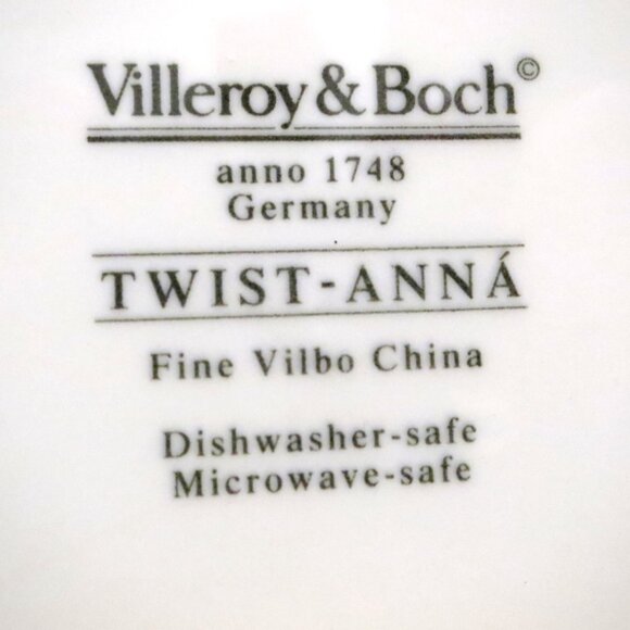 X2 Villeroy & Bock Rim Pasta Soup Bowl Twist-Anna 9.5" Fine Vilbo China Germany - Picture 6 of 6